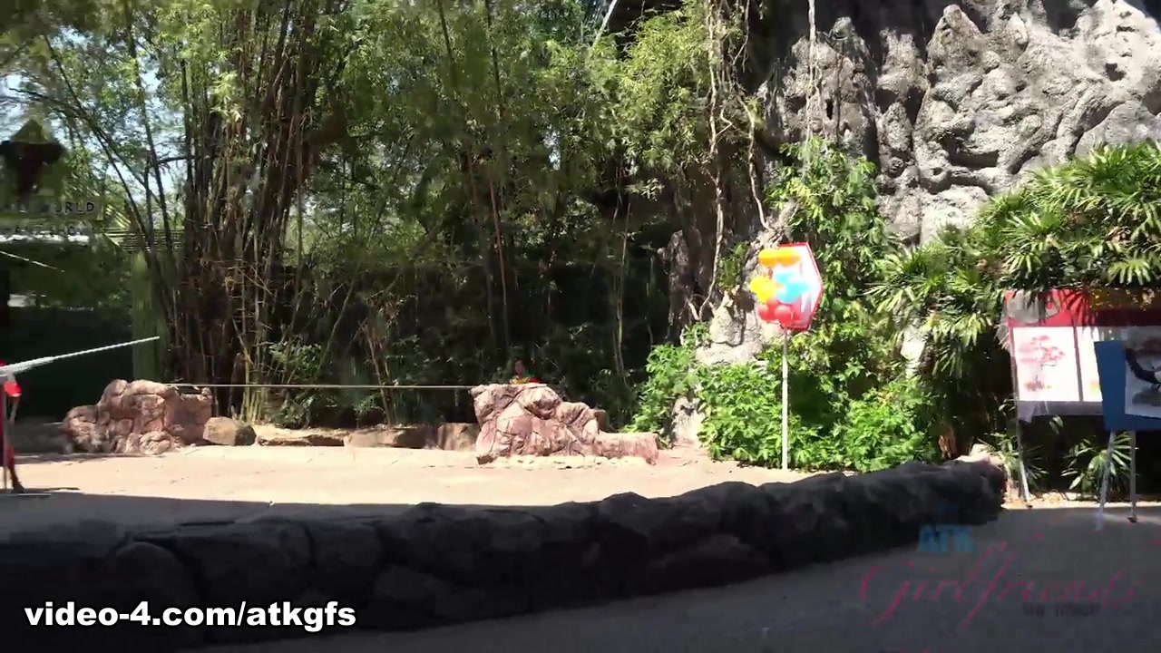 Jamie Marleigh in Jamie Gets To Meet Giraffes Face To Face To Feed Them - ATKGirlfriends