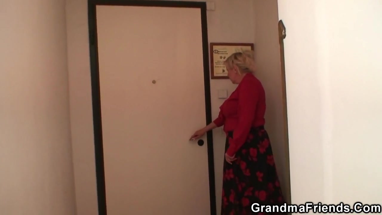 Busty Blonde Grandma Fucked In Threesome