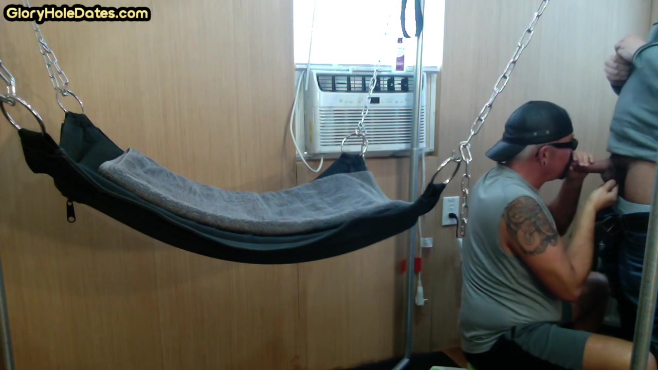 Real gaydaddy fucked at home in sling by cocksucked stud