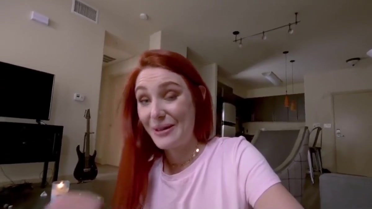 Bratty Redhead teen 18+ Blackmails Her Stepdad to Teach Her Sex