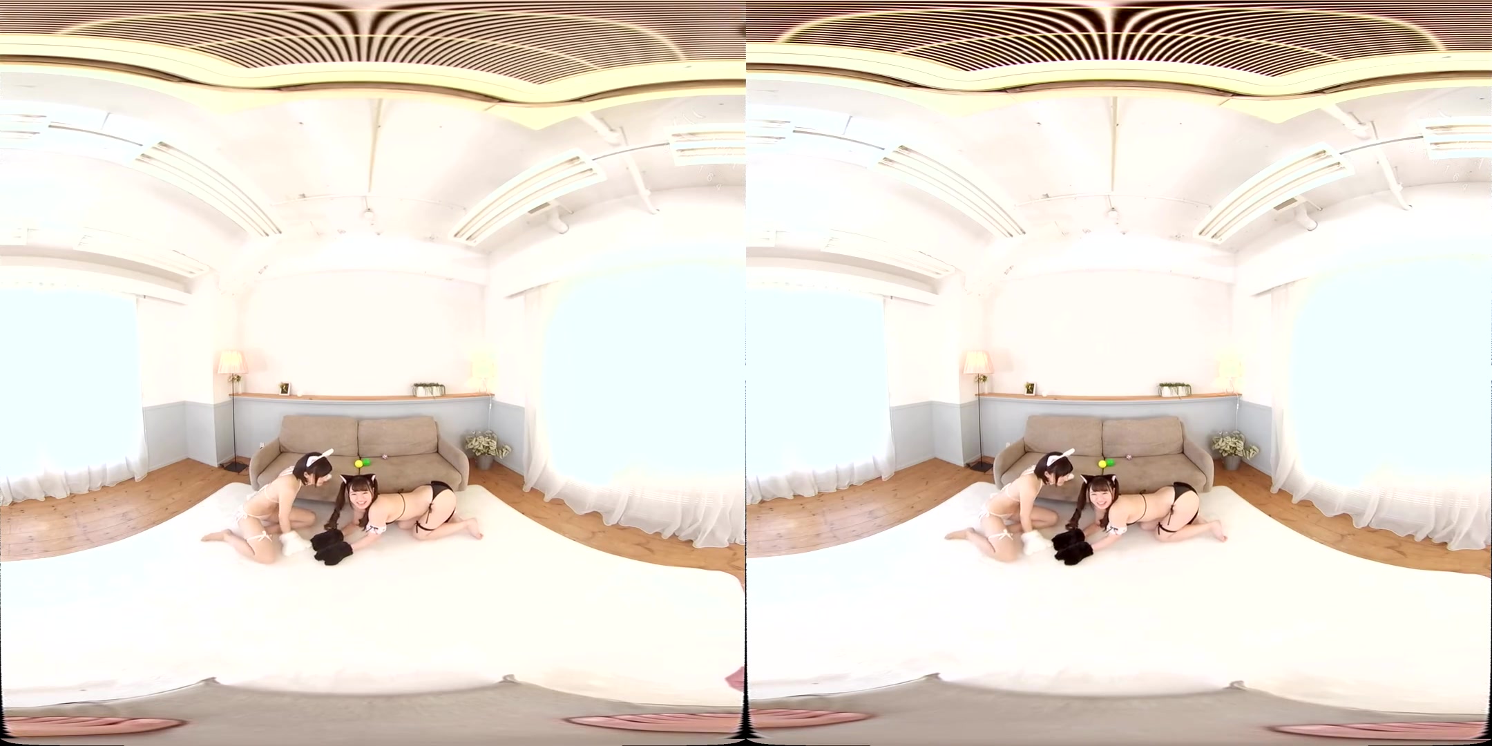 Kanon Momojiri and Hikaru Minatsuki Cute Creampie Cat Cafe 1 - SexLikeReal
