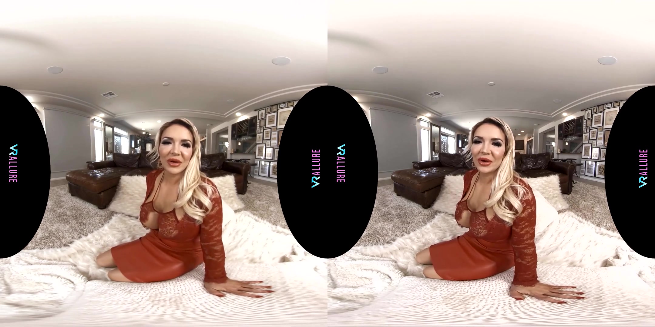 Do You Think The Neighbors Heard Us? - Big Tit Blonde MILF in a Red Body Stocking