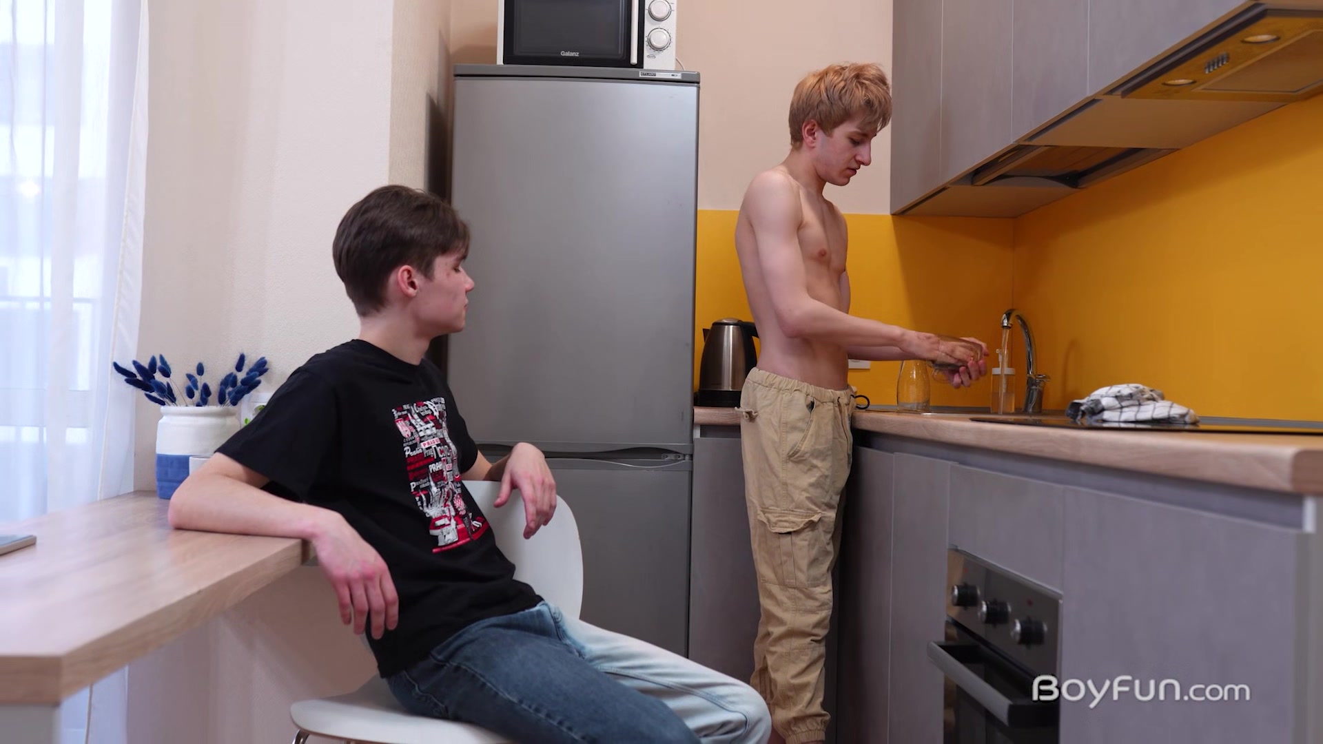 Gay Teens Fuck Over Dirty Dishes - BoyFun
