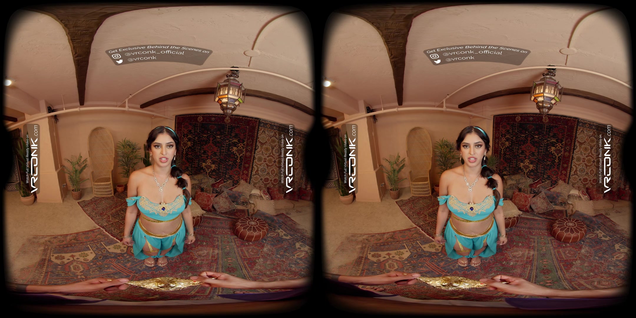 VR Conk Jasmine & Aladdin Porn Parody With The Hot - Sophia Leone In VR Porn