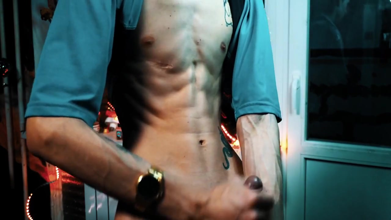 Young Guy Plays With His Dick On Halloween