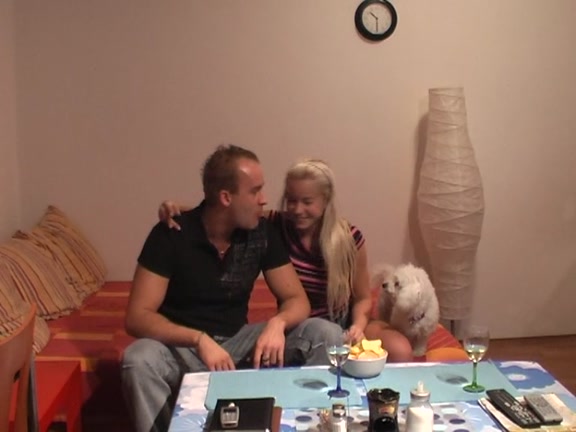 Breasty golden-haired girlfriend masturbates and bonks in bath