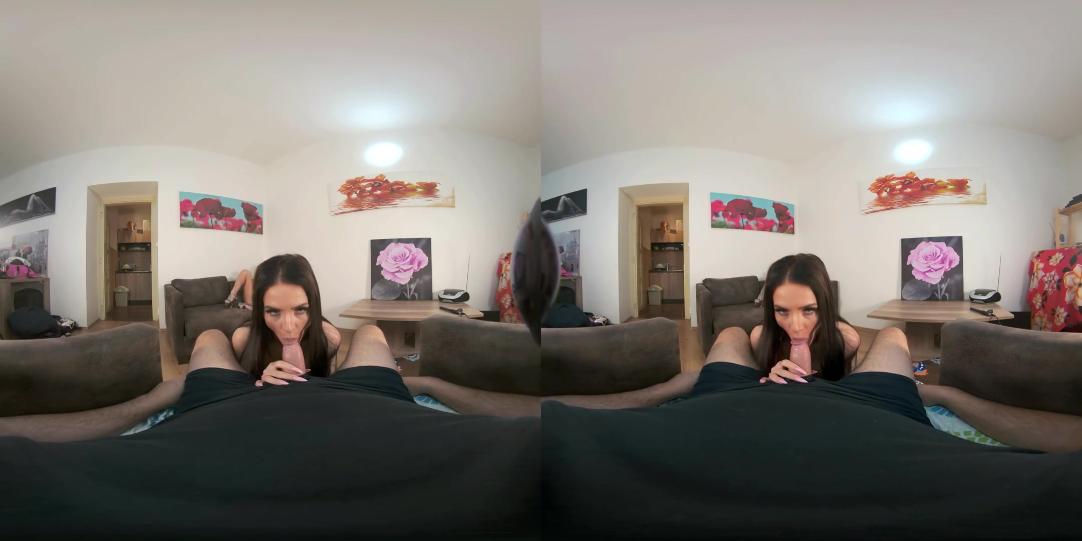 Barbie Esm and Daisy Lee: The Red and the Black - Amazing MFF Threesome Blowjob with Two Pornstars