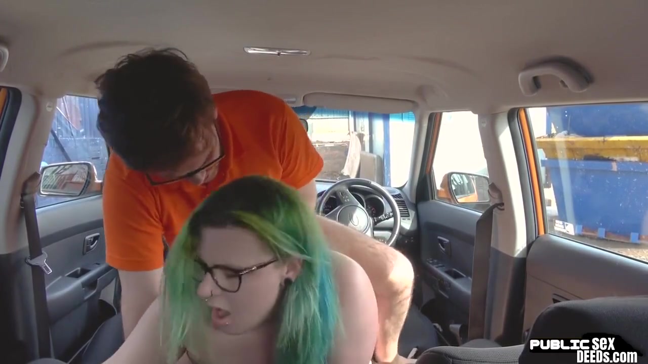 Chubby Driving student 18+ Public Fucked By Tutor Outdoor In Car