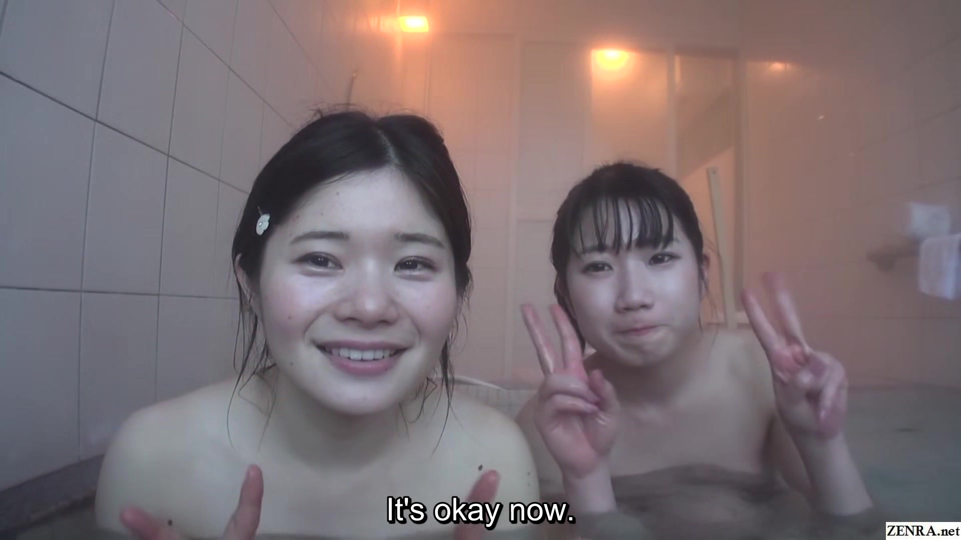 Adorable first time Japanese lesbians private vacation video