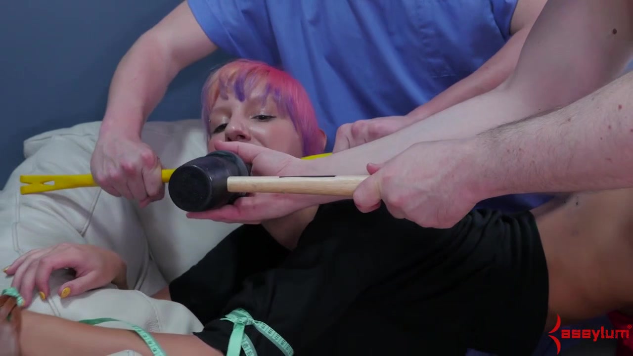 Hogtied submissive Tangled Tanzi gagging and rimming