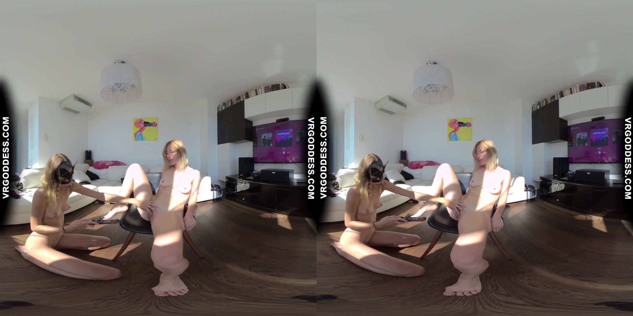 Miss Pussycat Striptease Lapdance With Sexy Aleks Dildoing To Real Female Orgasm