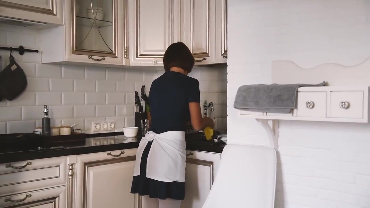 Fucked His Wifes Housekeeper On The First Day Of Work Cum In Panty And Paid Her