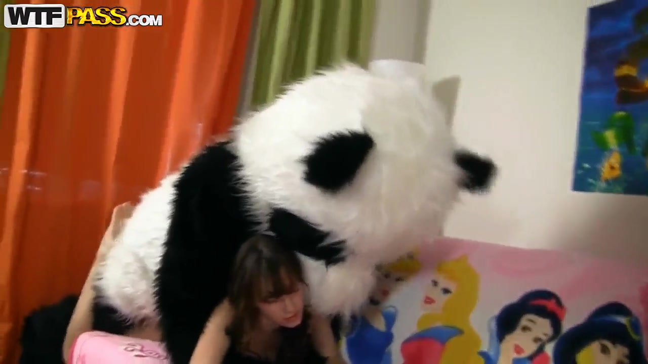 Horny Ola want to be fucked by guy that is dressed like panda