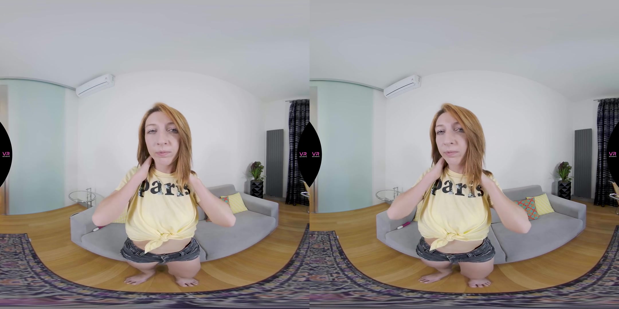 Redhead Amateur First Time Video On The Couch