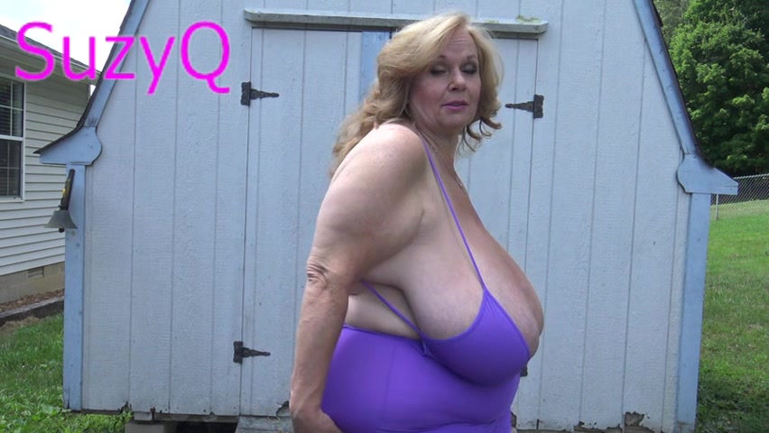 SuzieQ Huge Boobs Outside