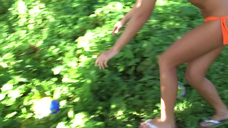 Girls in bikini take in sex party pov