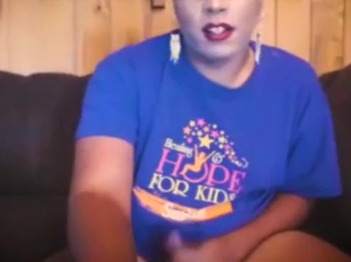 Shemale With A Monster Dick - Smoking and Masturbating
