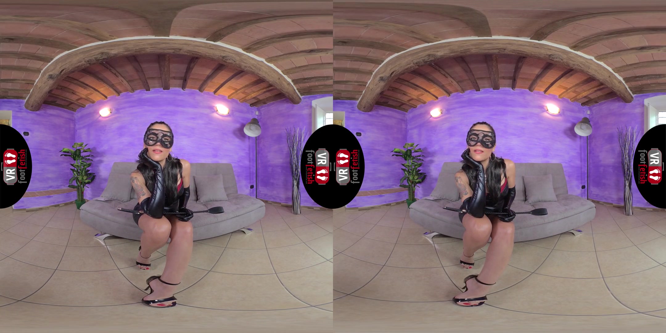 Mistress Chiara Rolls Down Her Stockings And Flaunts Her Sexy Feet - Virtual Reality Foot Fetish 3D Porn