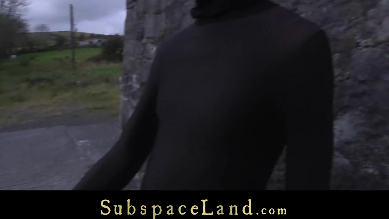 Tough Masters tortures his slave in an empty castel