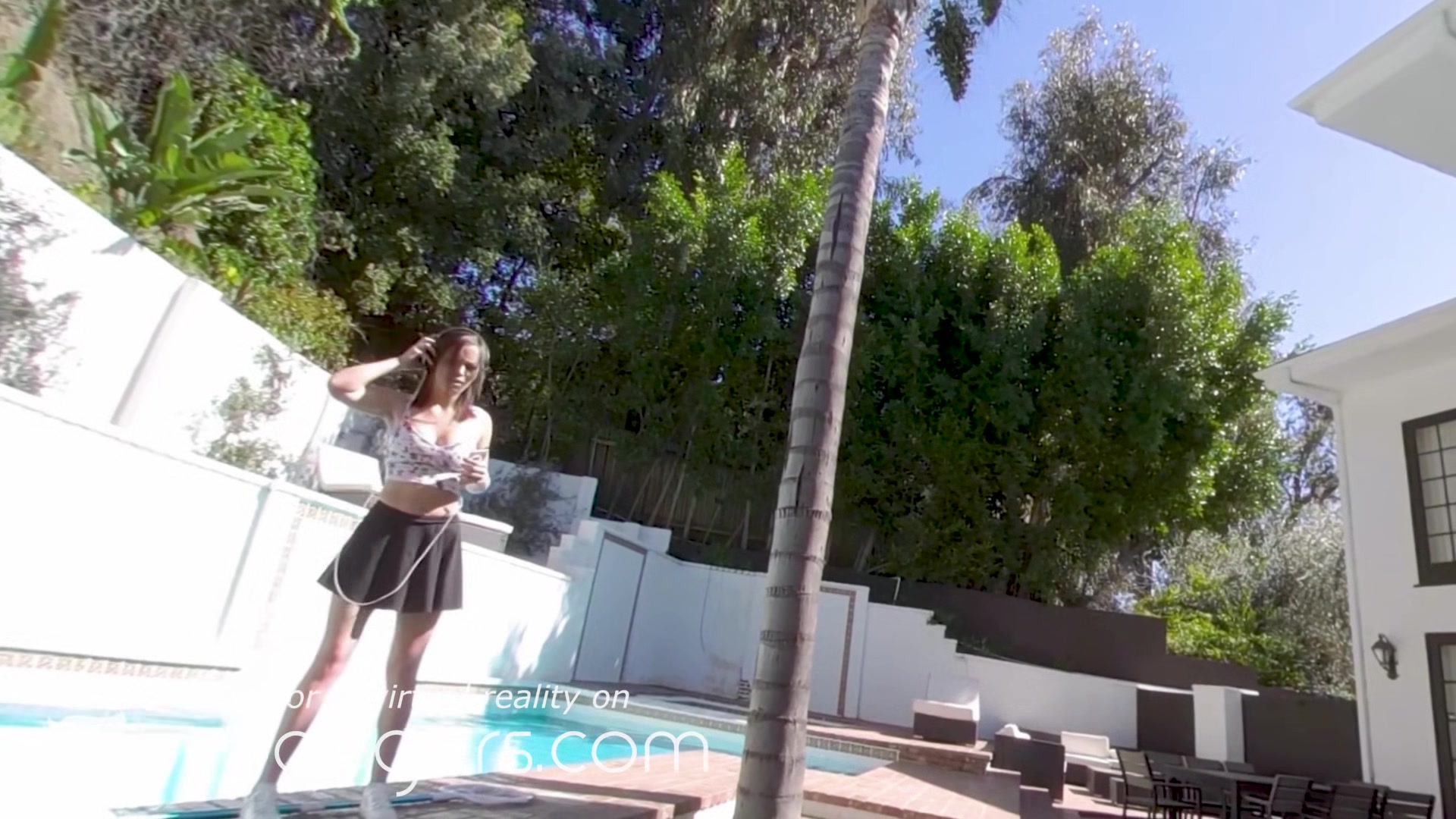 VR BANGERS teen 18+ pool girl teasing boss at work