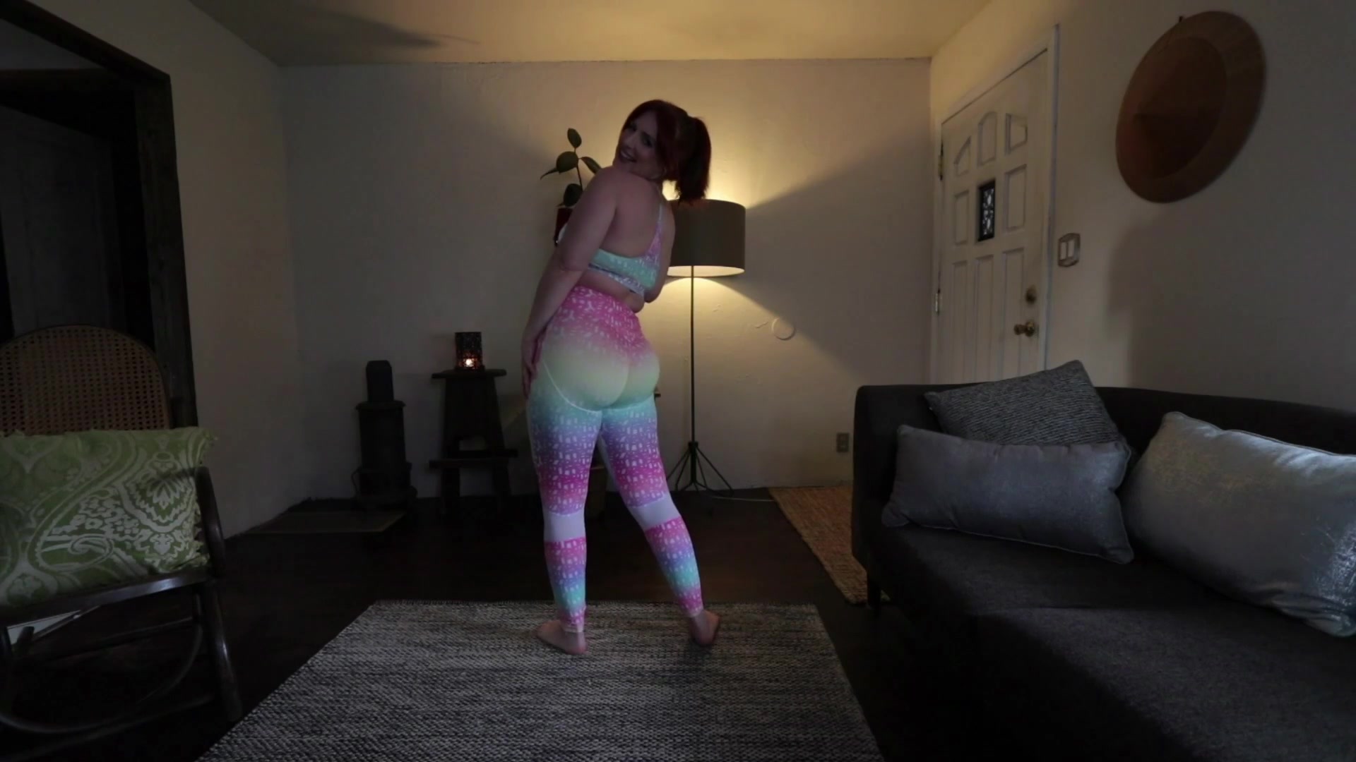 Spanking Cock Suck Sofa Hippie Yoga Pants - Amberspanks