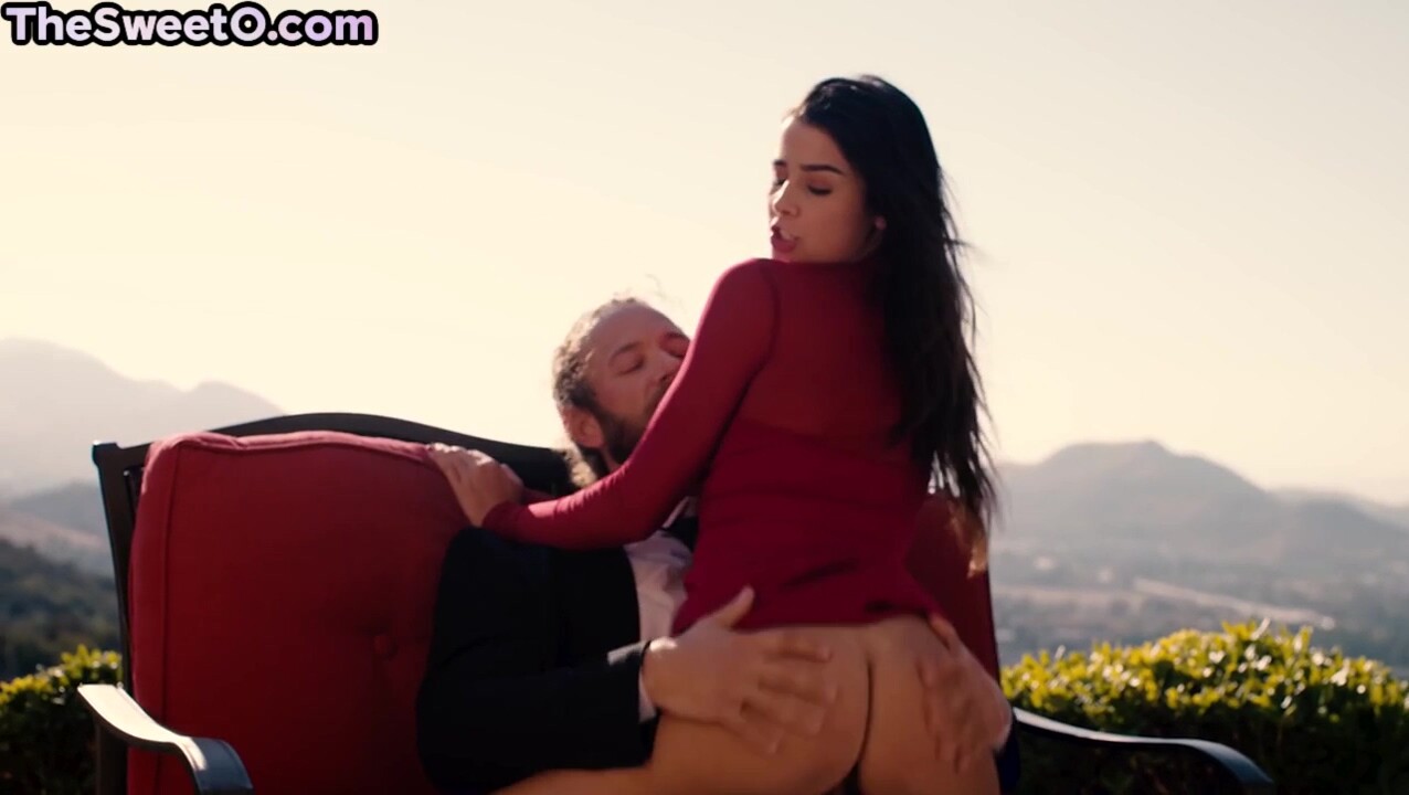 Naughty busty babe gets doggystyled hard