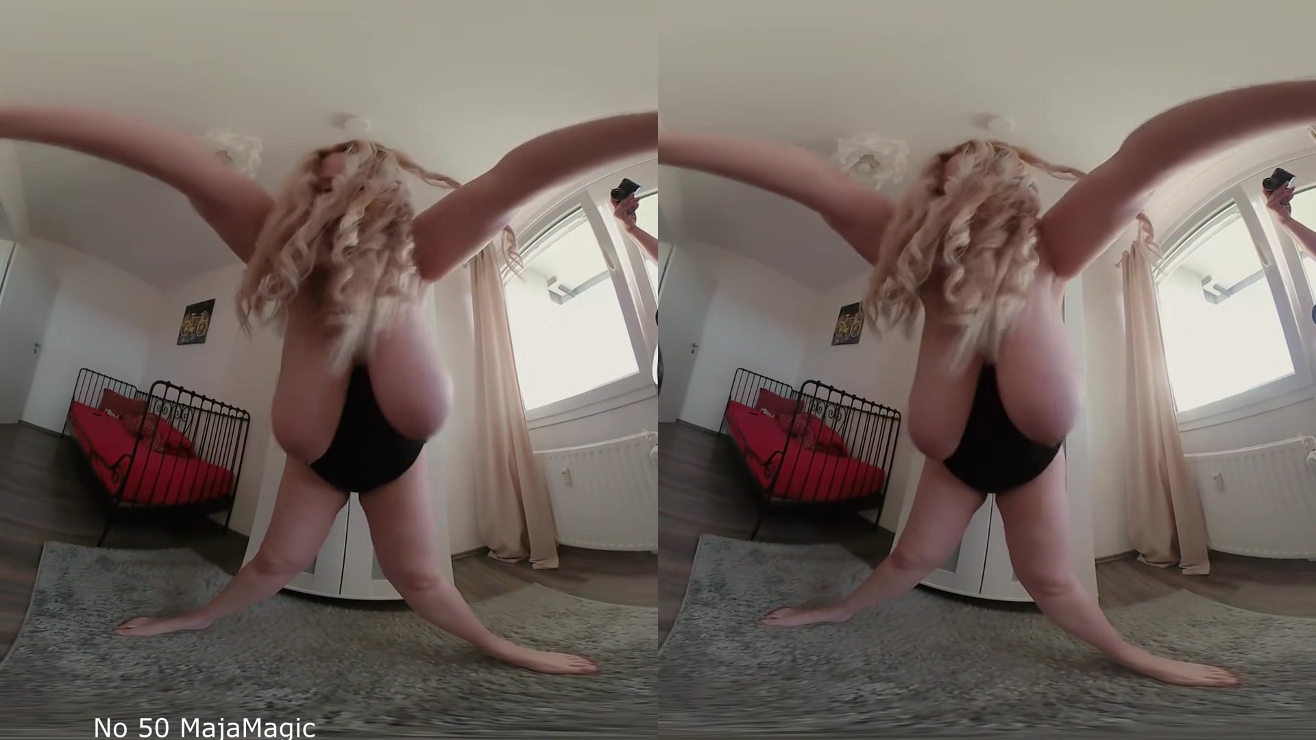 Gymnastic Exercises With Maggy - Huge Tits Blonde BBW Solo