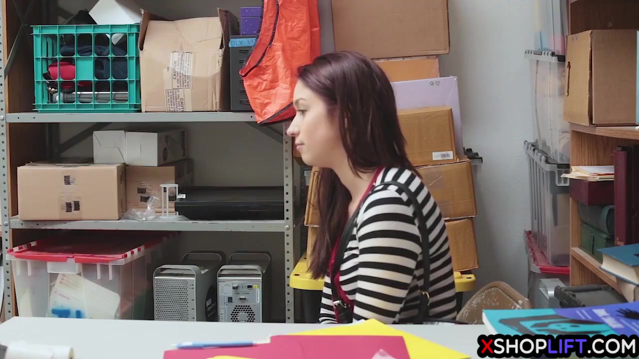Brunette teen 18+ Suspected And Fucked By A Security Guy