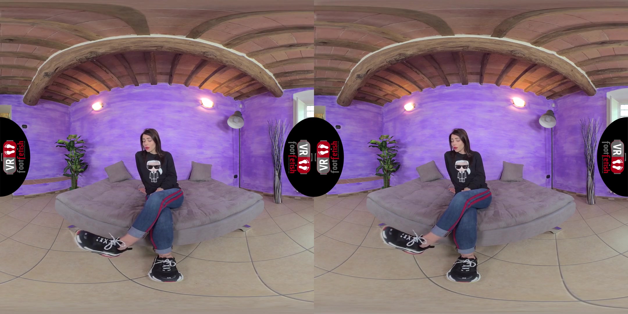 Beautiful Petra Wants You To Sniff Her Shoes And Smelly Feet - Virtual Reality Foot Fetish