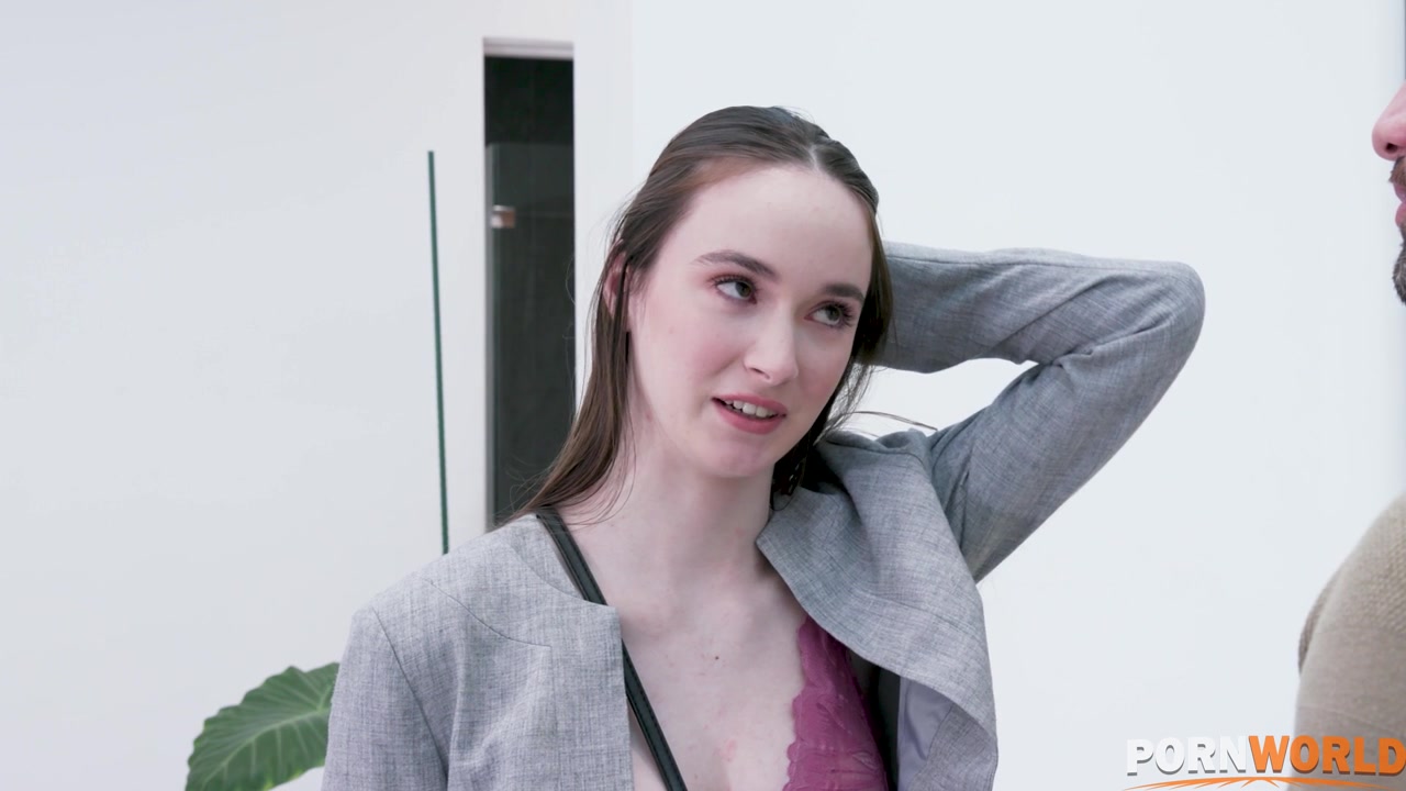 Brunette teen 18+ Hazel Moore Gets Ass Slammed To Gain New Client For Step daddy GP2561 - AnalVids