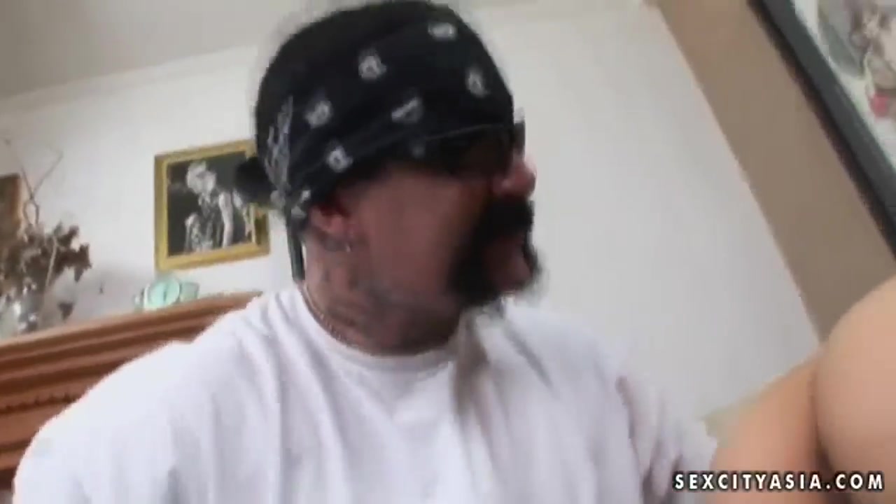 Bella Ling is fucked by biker after deepthroat