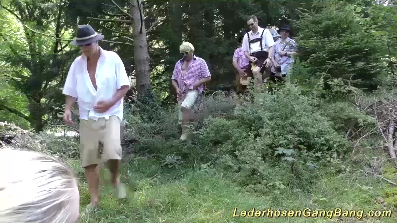 crazy outdoor gangbang fuck orgy