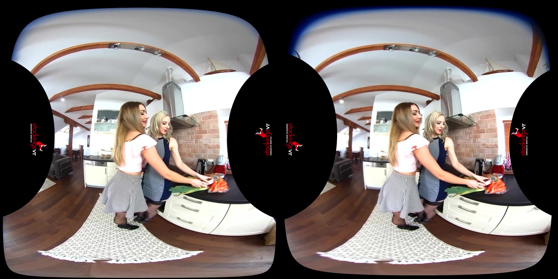 Natalie Cherie & Victoria Puppy in Gag Me With That Cucumber - StockingsVR