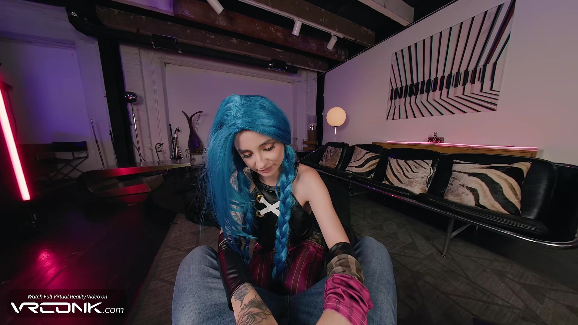 VR Conk League Of Legends Jinx A sexy teen 18+ Cosplay Parody with Stevie Moon In HD Porn