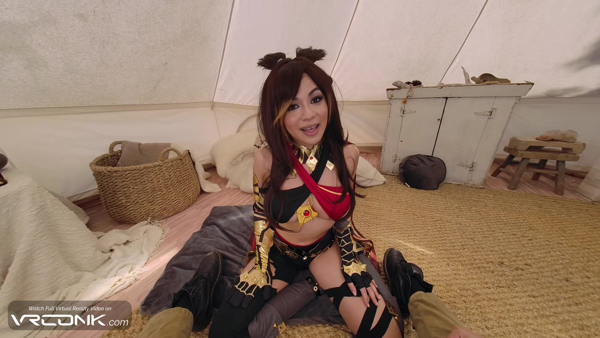 VR Conk Genshin Impact Dehya A sexy Asian teen 18+ Cosplay Parody With Scarlett Alexis In HD Porn