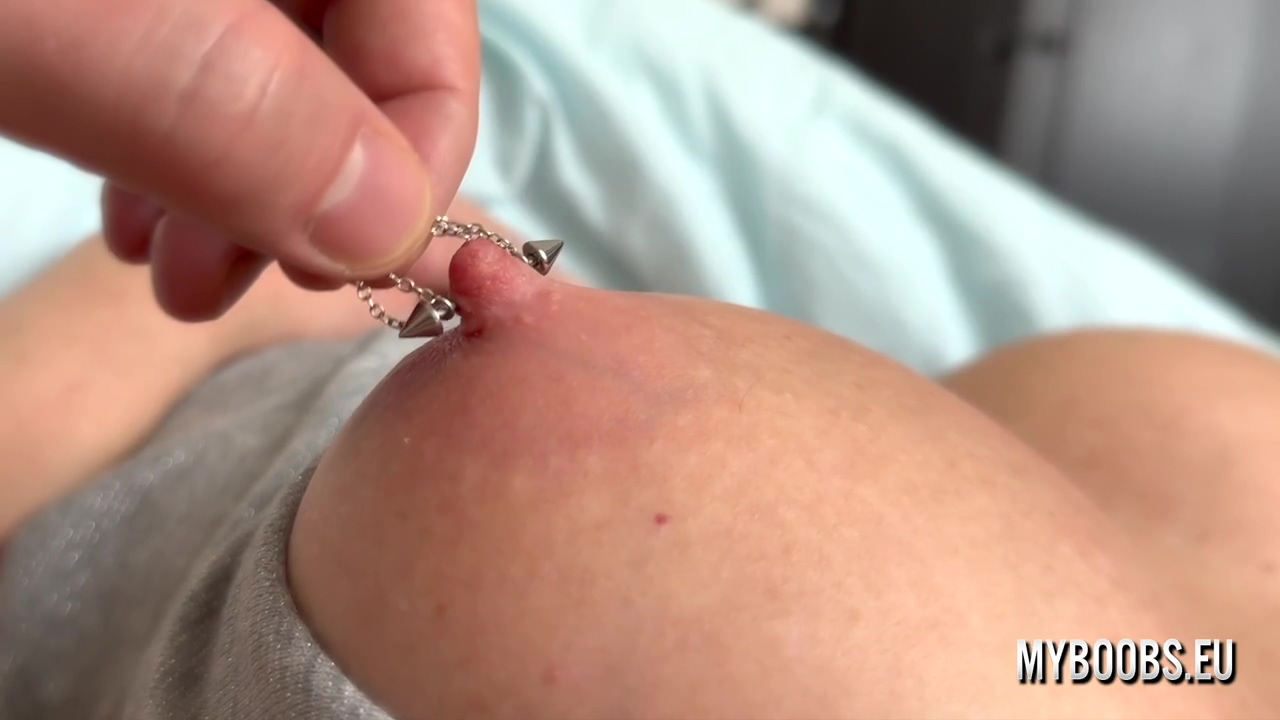Hard Playing With Pierced Nipples With Milf Big Tits
