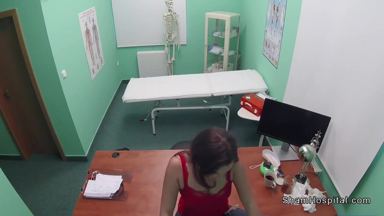 Stunning Brunette Sucks Doctors Big Cock