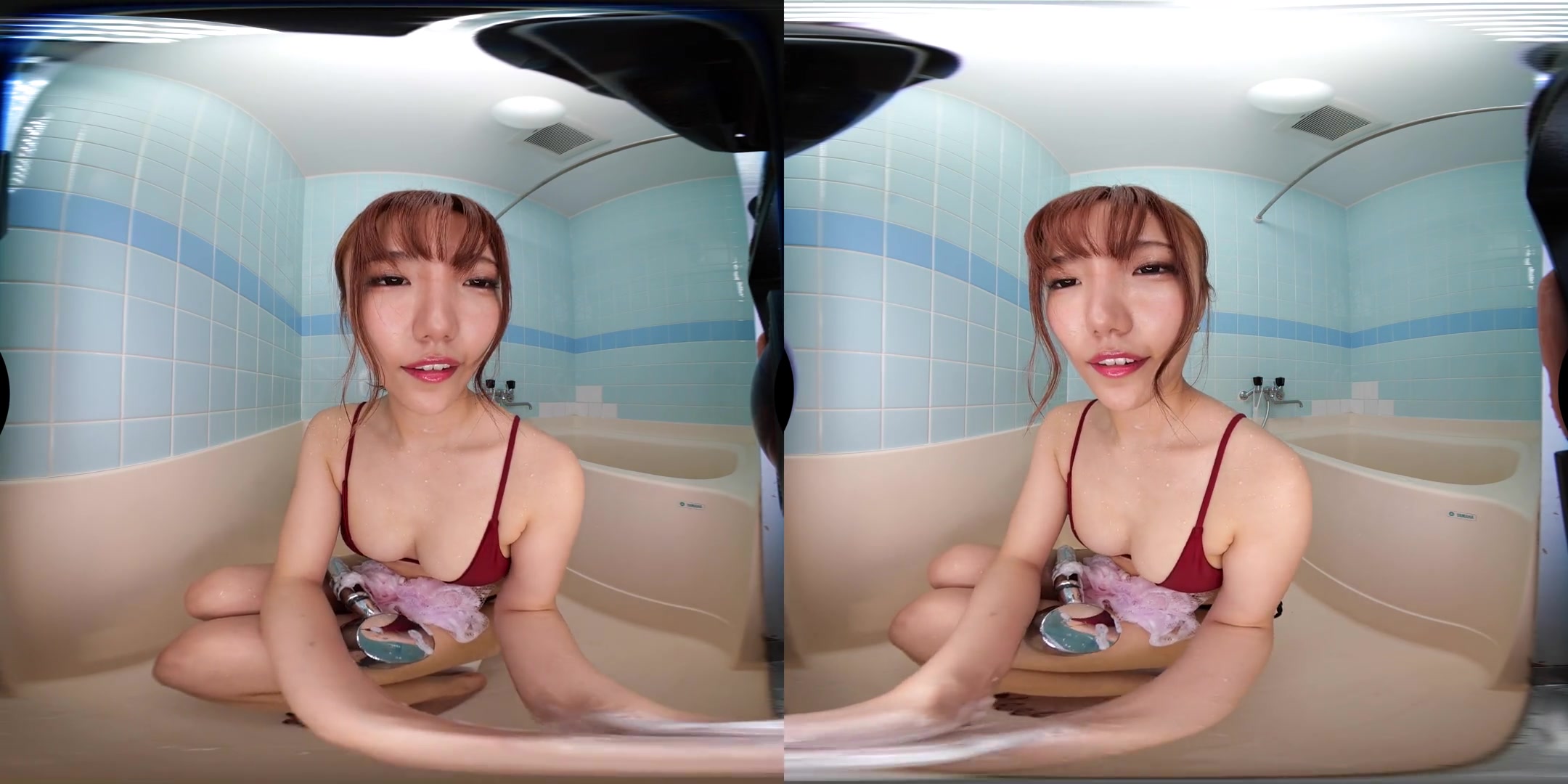 Apartment Days! Fierce Rika Act 2; Busty Japanese JAV Idol VGE in the Bathtub