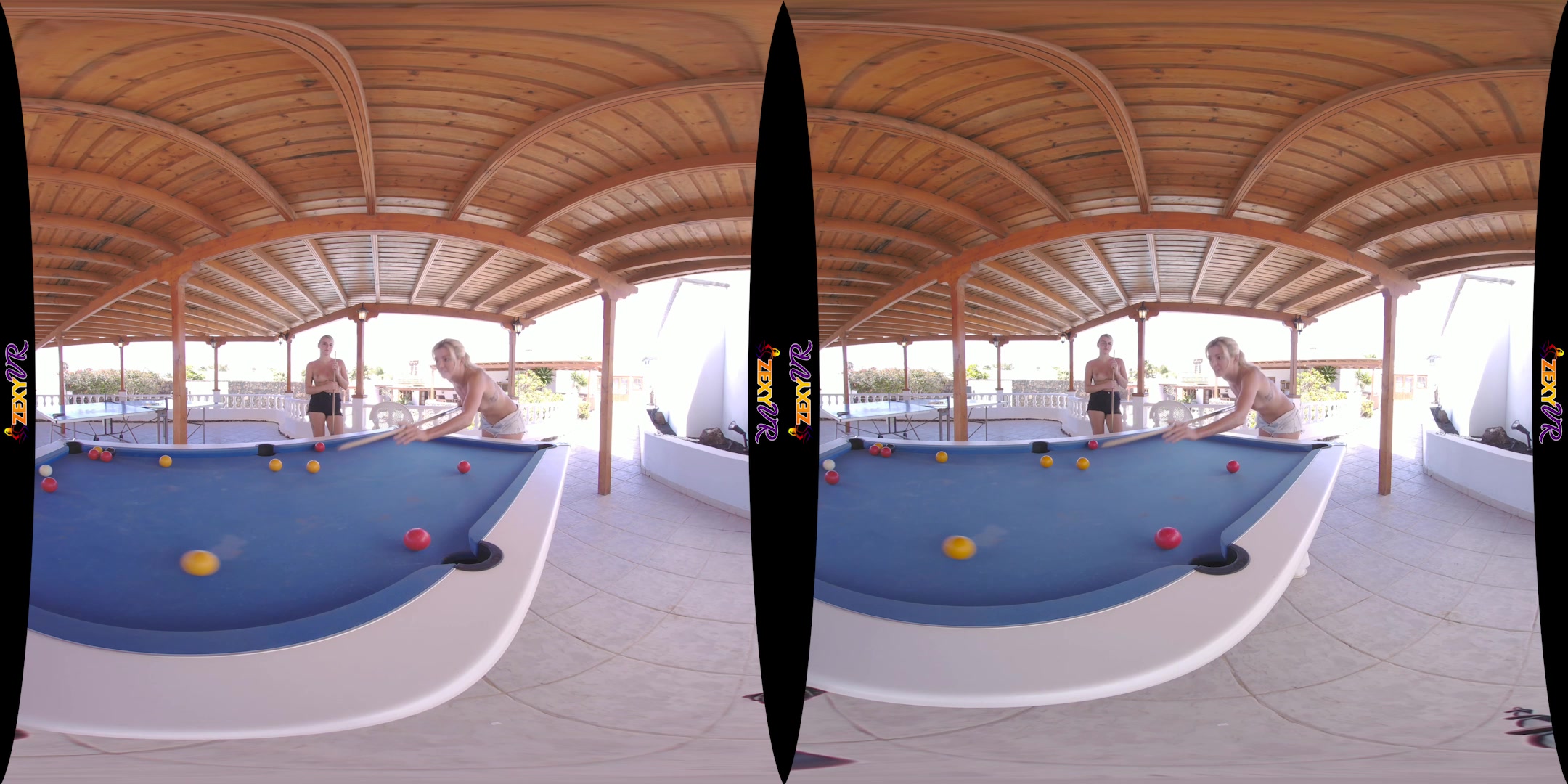 Topless Pool featuring Chloe, Marie - ZexyVR