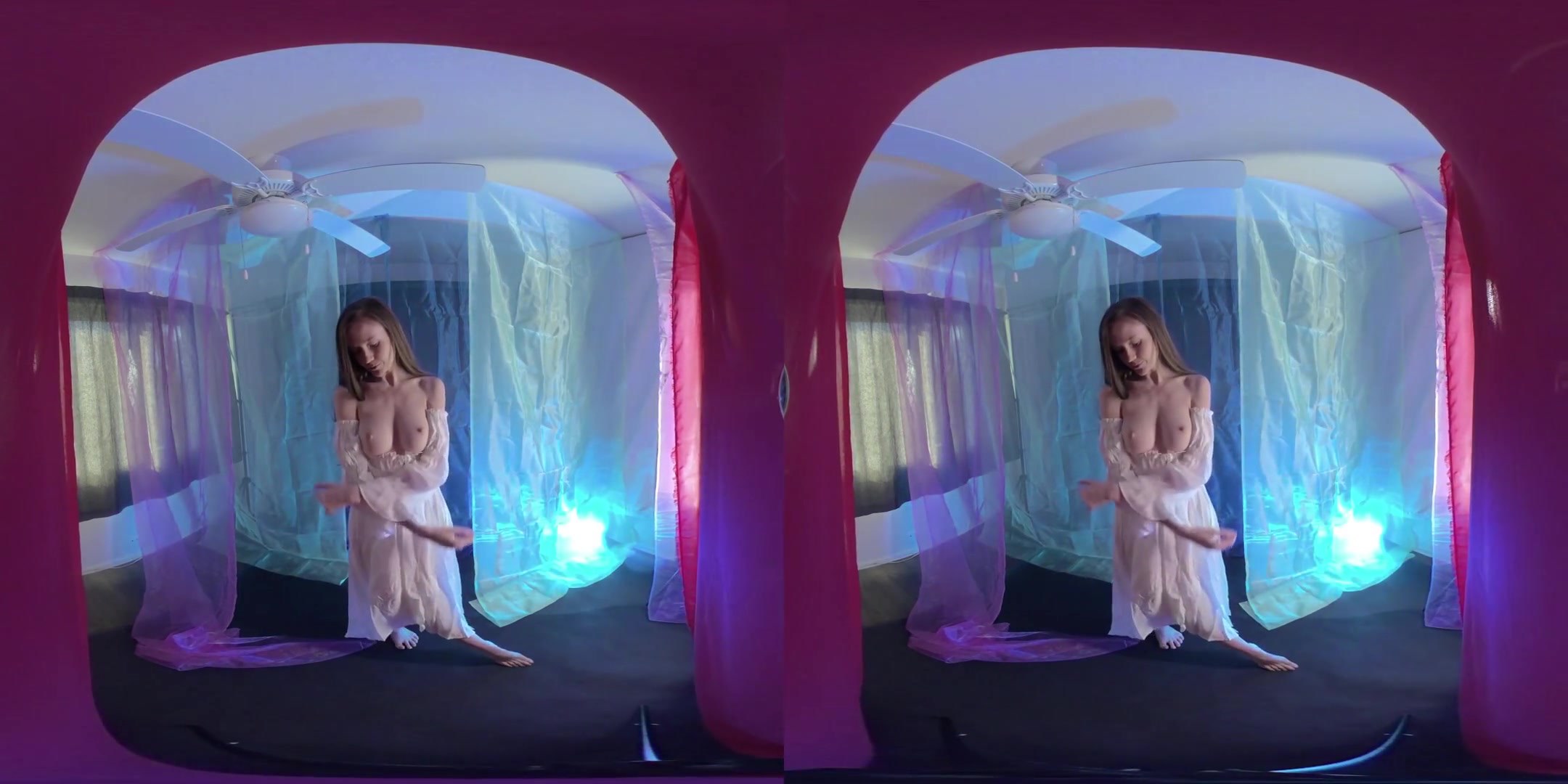 Curtains - Emily Bloom in a Solo Tease - SexLikeReal