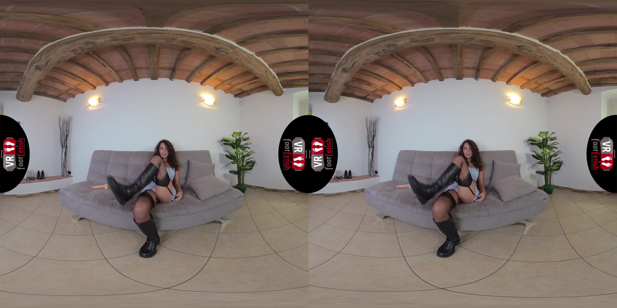 Insanely Hot Thena Shows Off Her Sexy Body In Back Seam Stockings - Foot and Leg Fetish VR
