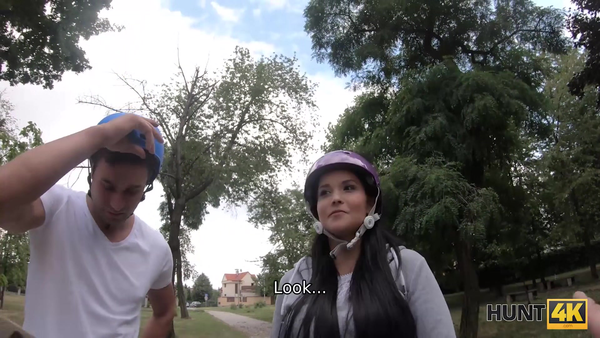 HUNT4K. Sexy roller skater needs money and is ready to fuck for them