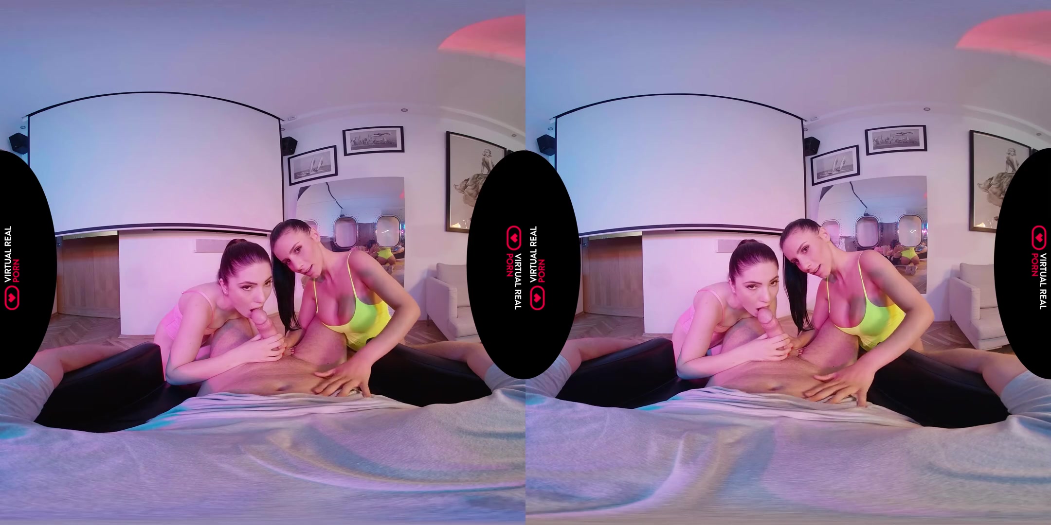 Warming Up - Big Tits MFF Threesome with Hot Pornstars Anal and Cum on Tits
