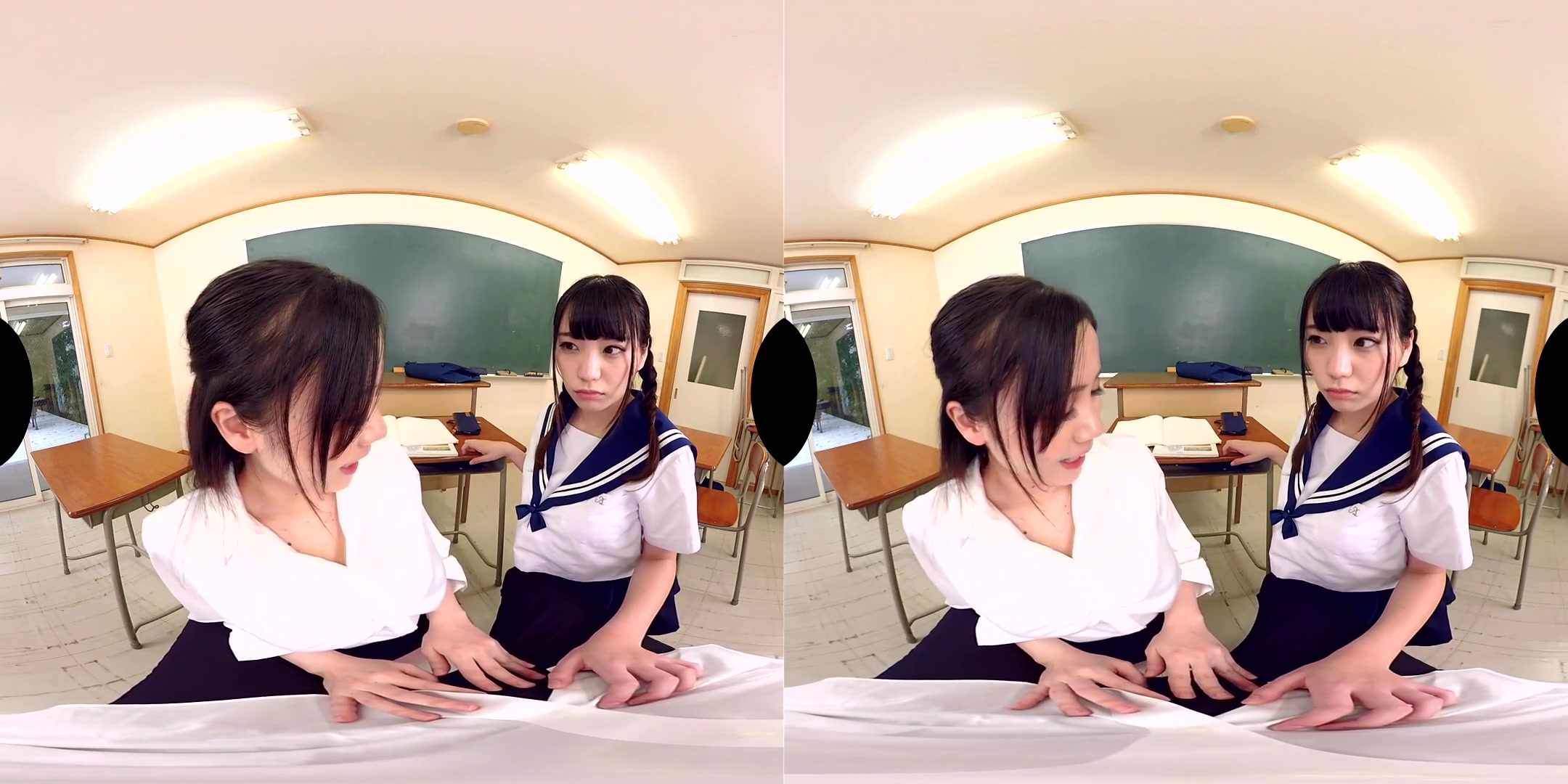 Aimi Yoshikawa & Miyu Amano in Aimi Yoshikawa & Miyu Amano schoolgirls 18+ Battle Over Your Dick! - KoalaVR