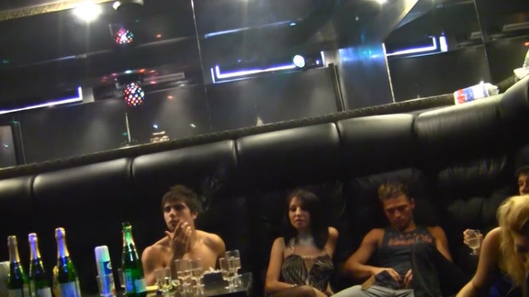 student 18+ party group sex in the bar