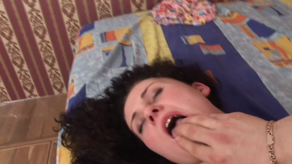 Curly brunette likes sex