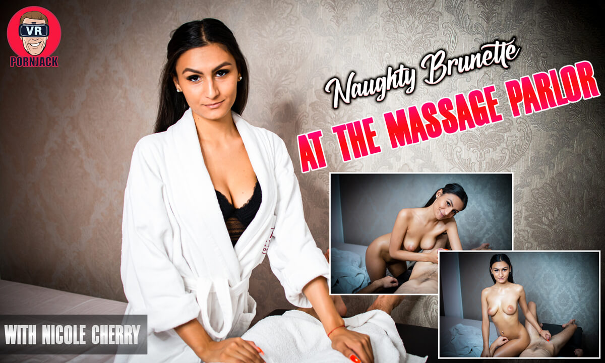 At The Massage Parlor - Naughty Brunette - VRpornjack