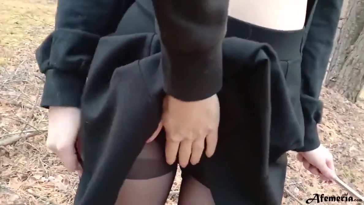Horny Babe Caught In The Forest And Doggystyle Fucked