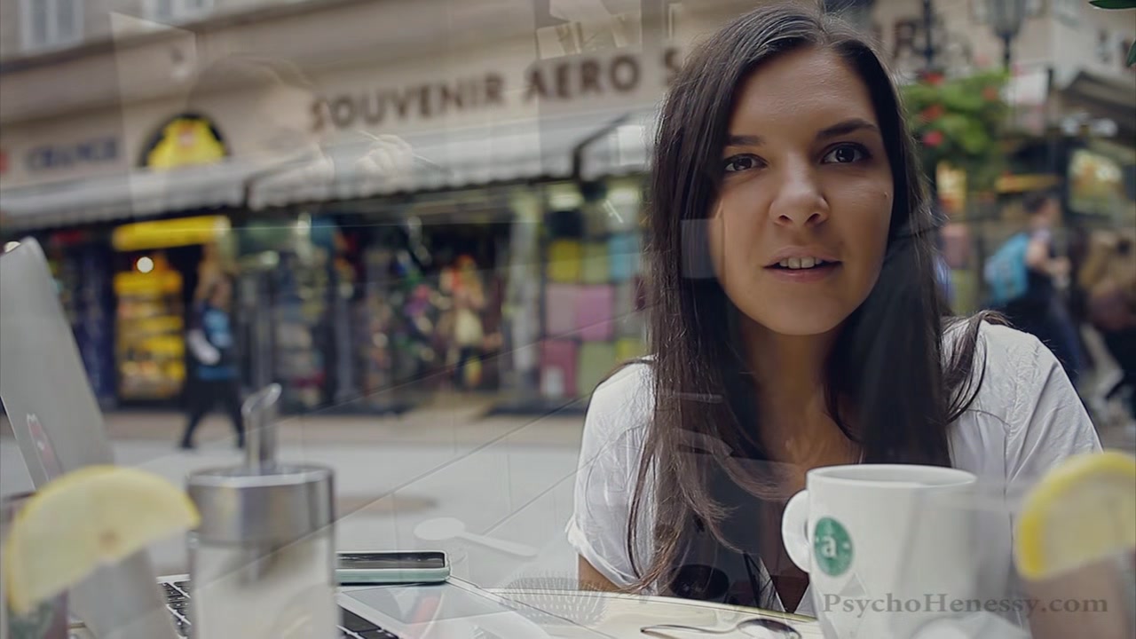 Pretty Russian pornstar Henessy have breakfast and examining blue dildo