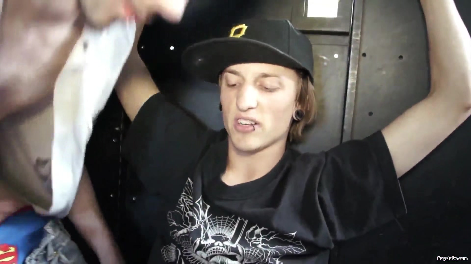 Bound skater boy cuming